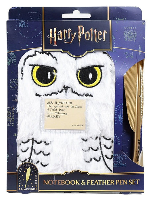 Harry Potter Cuaderno de Peluche Hedwig con Bolígrafo Pluma