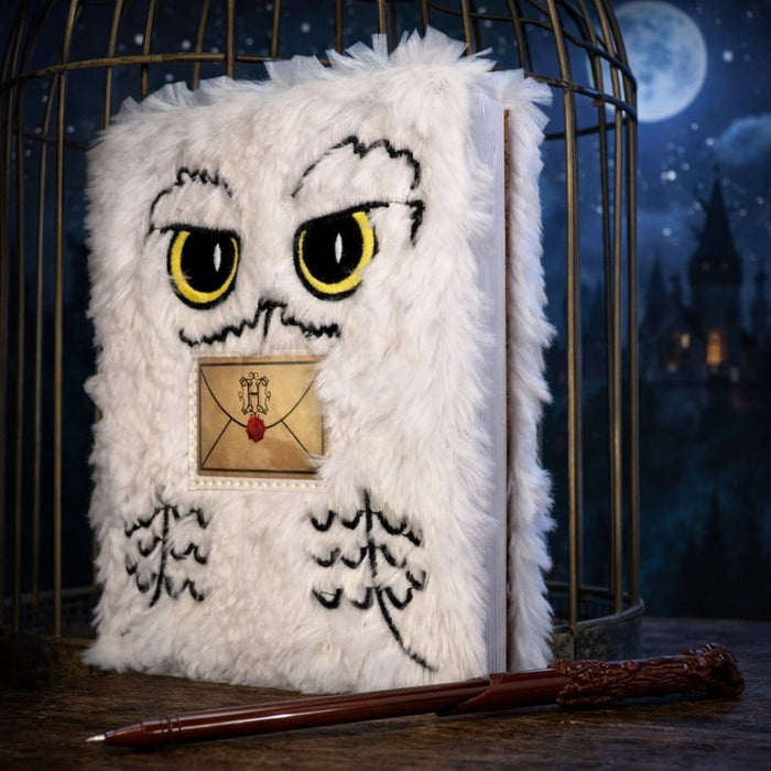 Harry Potter Cuaderno de Peluche Hedwig con Bolígrafo Pluma