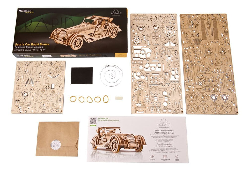 Voiture de sport Rapid Mouse maquette en bois