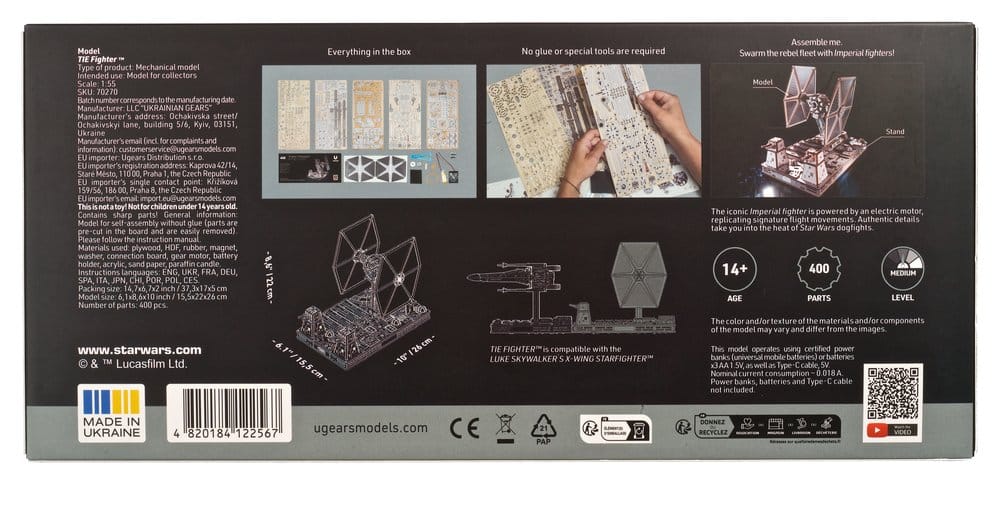 Star Wars houten bouwpakket TIE Fighter
